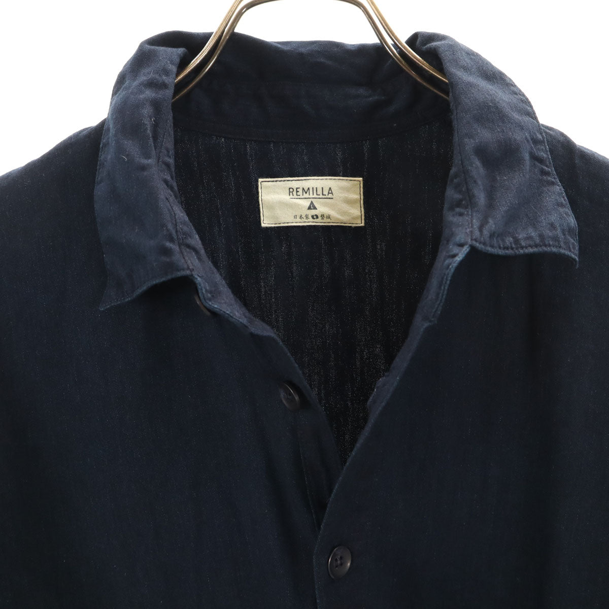 remilla レミーラ 日本製 長袖 シャツ L ネイビー メンズ