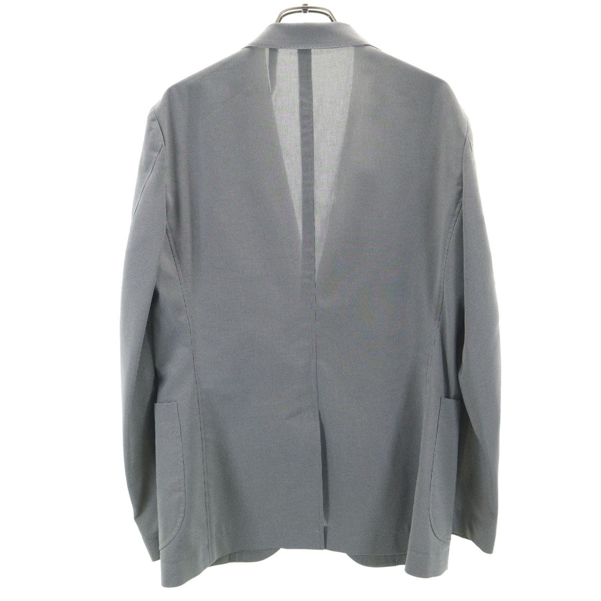 GREEN LABEL RELAXING UNITED ARROWS グリーンレーベルリラクシング ユナイテッドアローズ ACTIVE PLUS ハウンドトゥース柄 テーラードジャケット 44 グレー 千鳥格子 アンコン メンズ