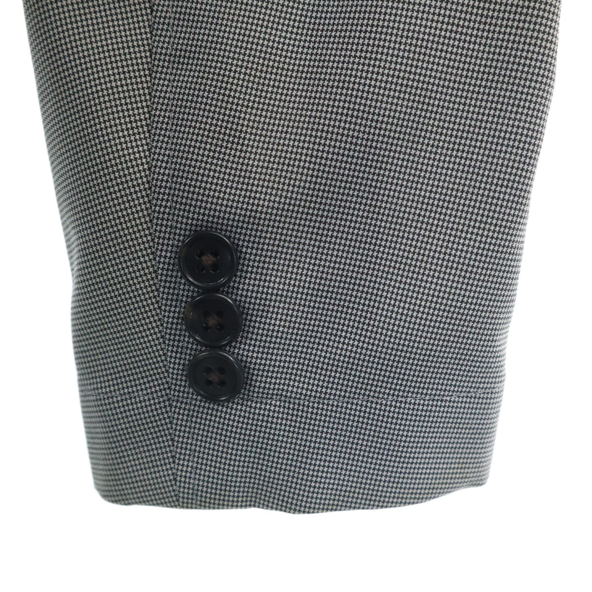 GREEN LABEL RELAXING UNITED ARROWS グリーンレーベルリラクシング ユナイテッドアローズ ACTIVE PLUS ハウンドトゥース柄 テーラードジャケット 44 グレー 千鳥格子 アンコン メンズ