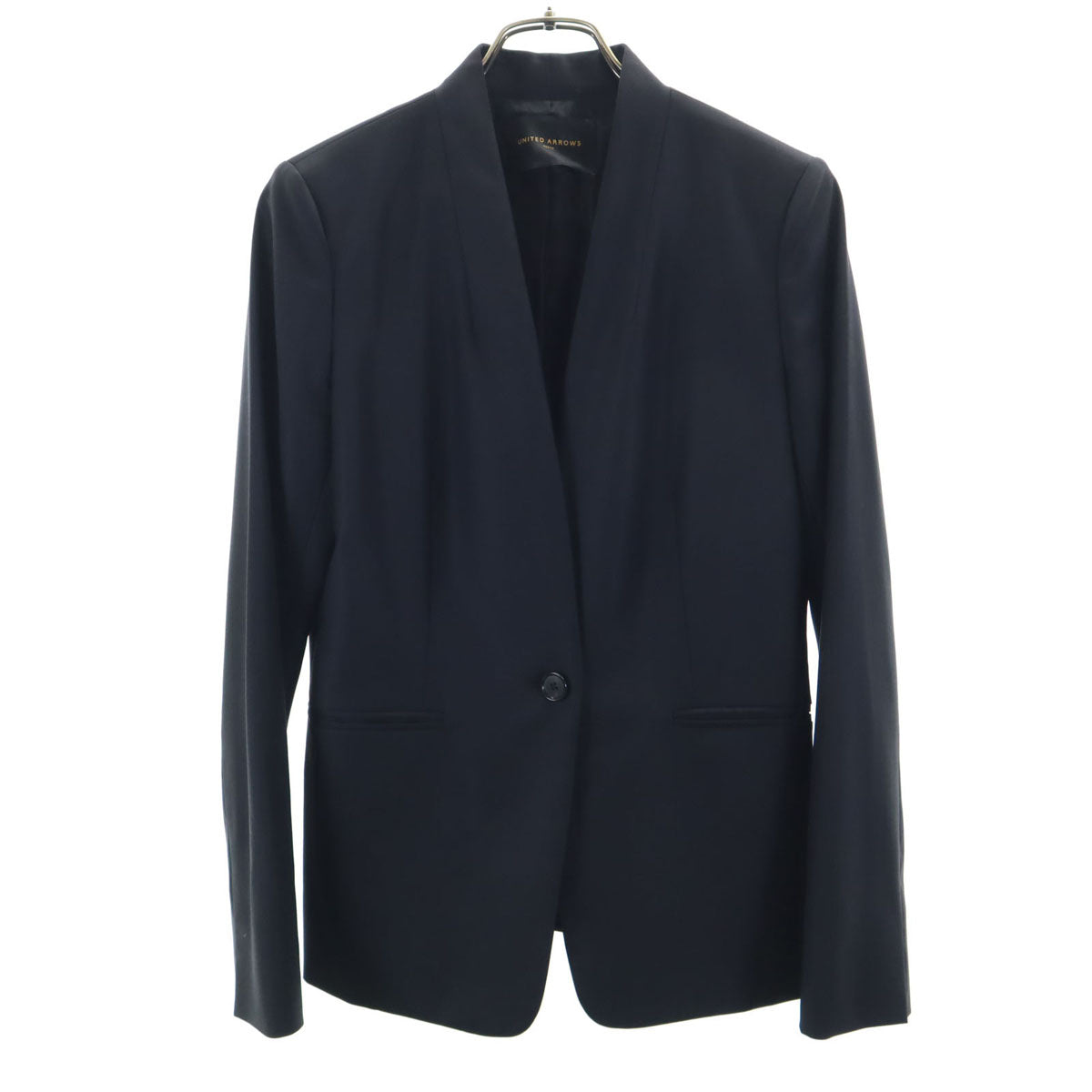 UNITED ARROWS ユナイテッドアローズ 日本製 ジャケット 38 チャコールブラック レディース