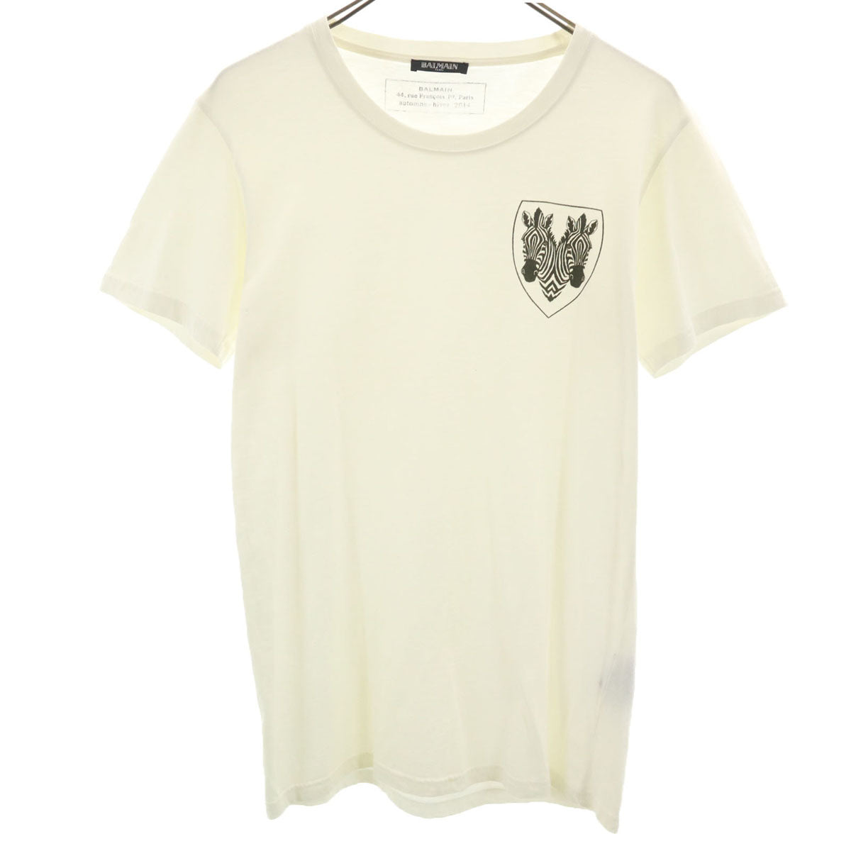 BALMAIN バルマン 半袖 Tシャツ S ホワイト メンズ