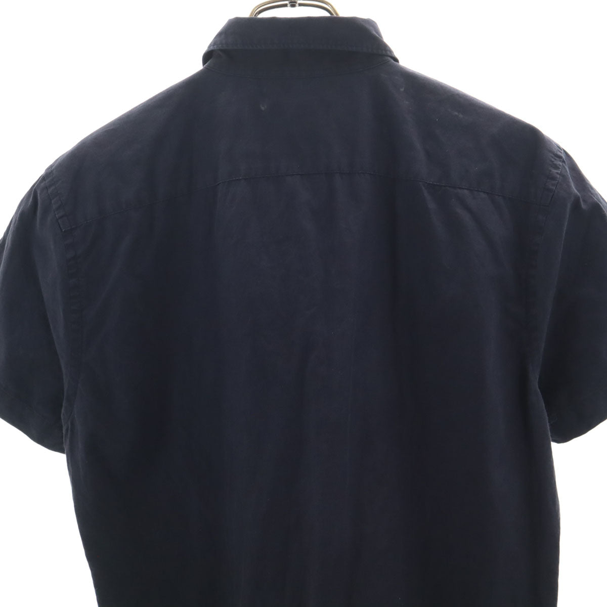 COMME des GARCONS HOMME PLUS コムデギャルソンオムプリュス 2001年 日本製 半袖 シャツ L ネイビー メンズ