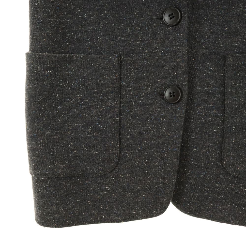 バレンシアガ パリス フランス製 ネップ入り テーラードジャケット 34 チャコールグレー ブレザー レディース