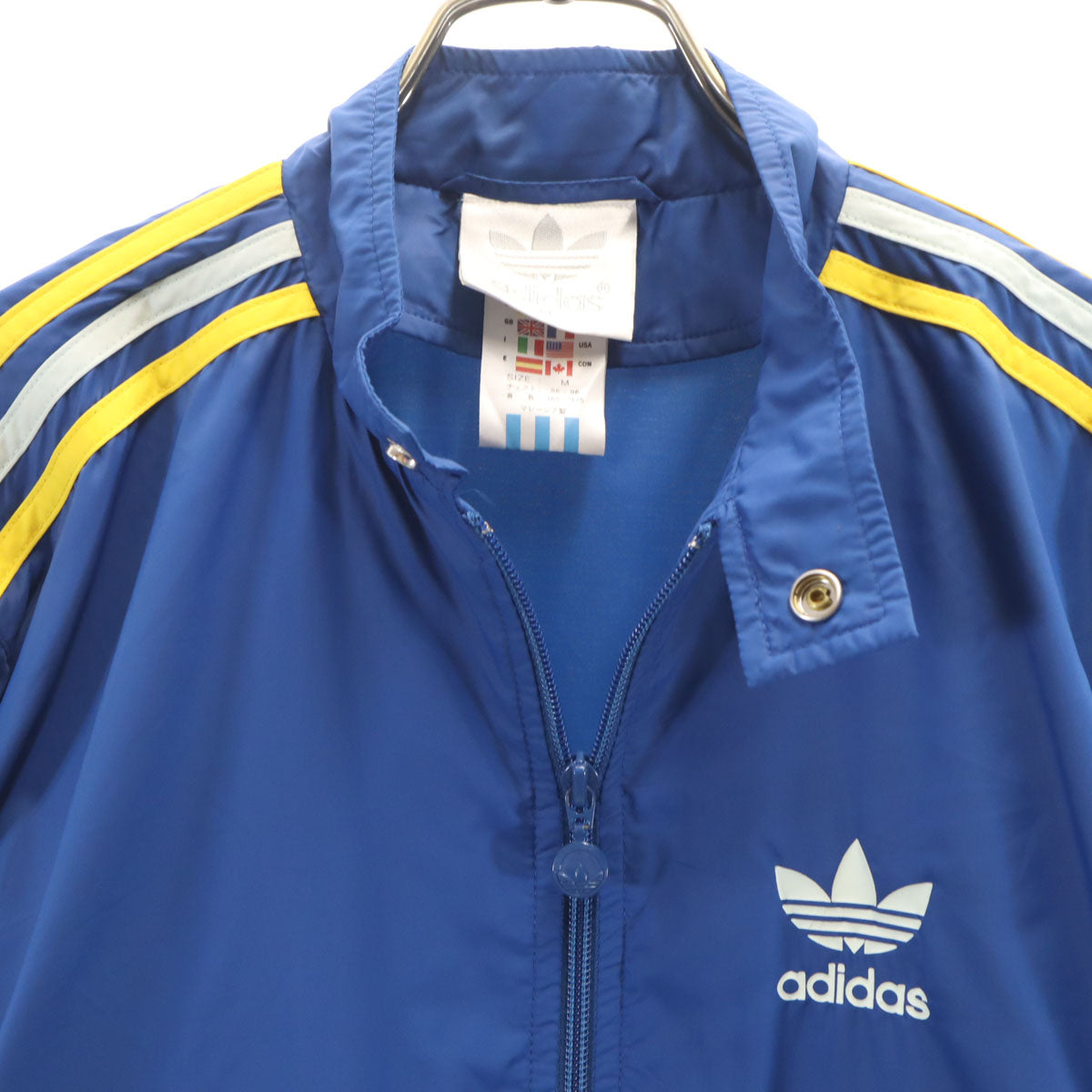 adidas アディダス ナイロンジャケット M 青紺 メンズ