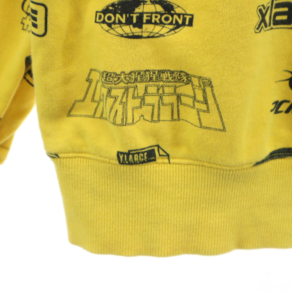 XLARGE エクストララージ 総ロゴ 長袖 スウェットパーカー XL イエロー メンズ