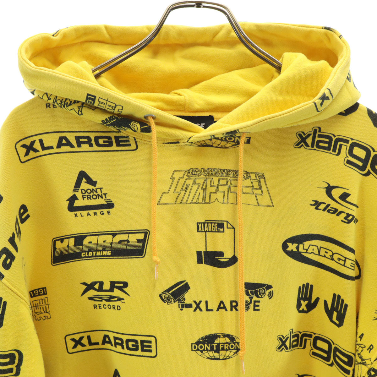 XLARGE エクストララージ 総ロゴ 長袖 スウェットパーカー XL イエロー メンズ