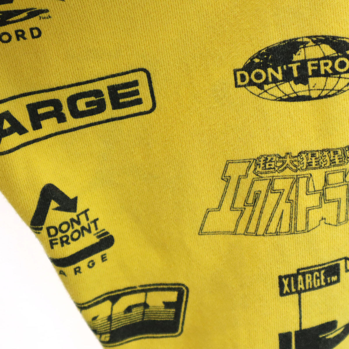 XLARGE エクストララージ 総ロゴ 長袖 スウェットパーカー XL イエロー メンズ