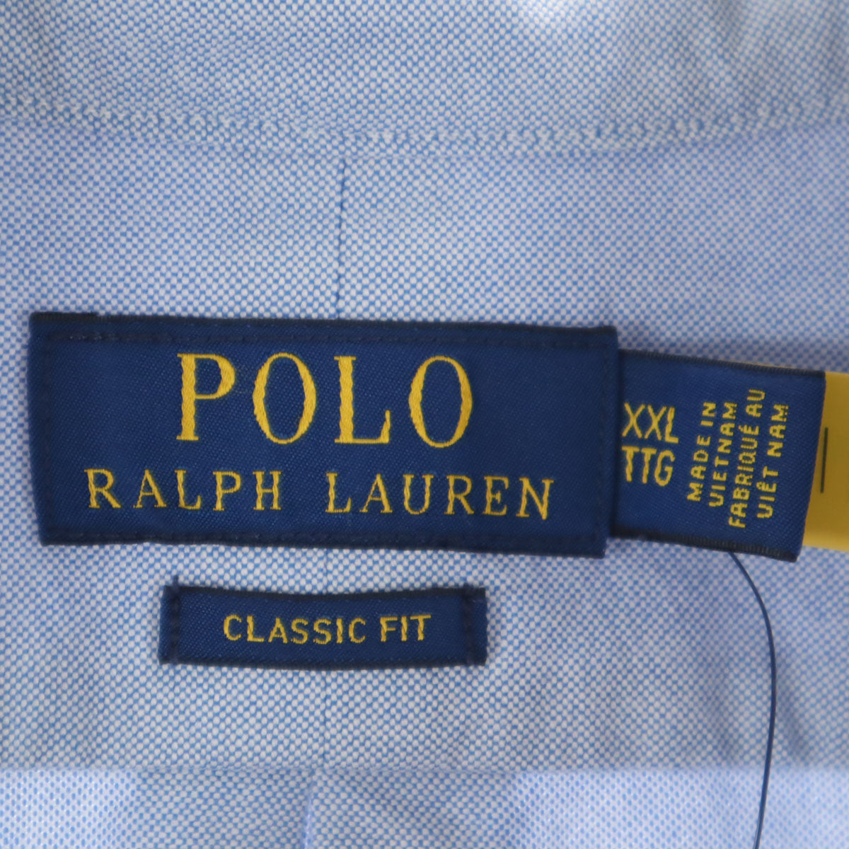 未使用 POLO RALPH LAUREN ポロラルフローレン 長袖 ボタンダウンシャツ XXL ネイビー系 ビックサイズ メンズ