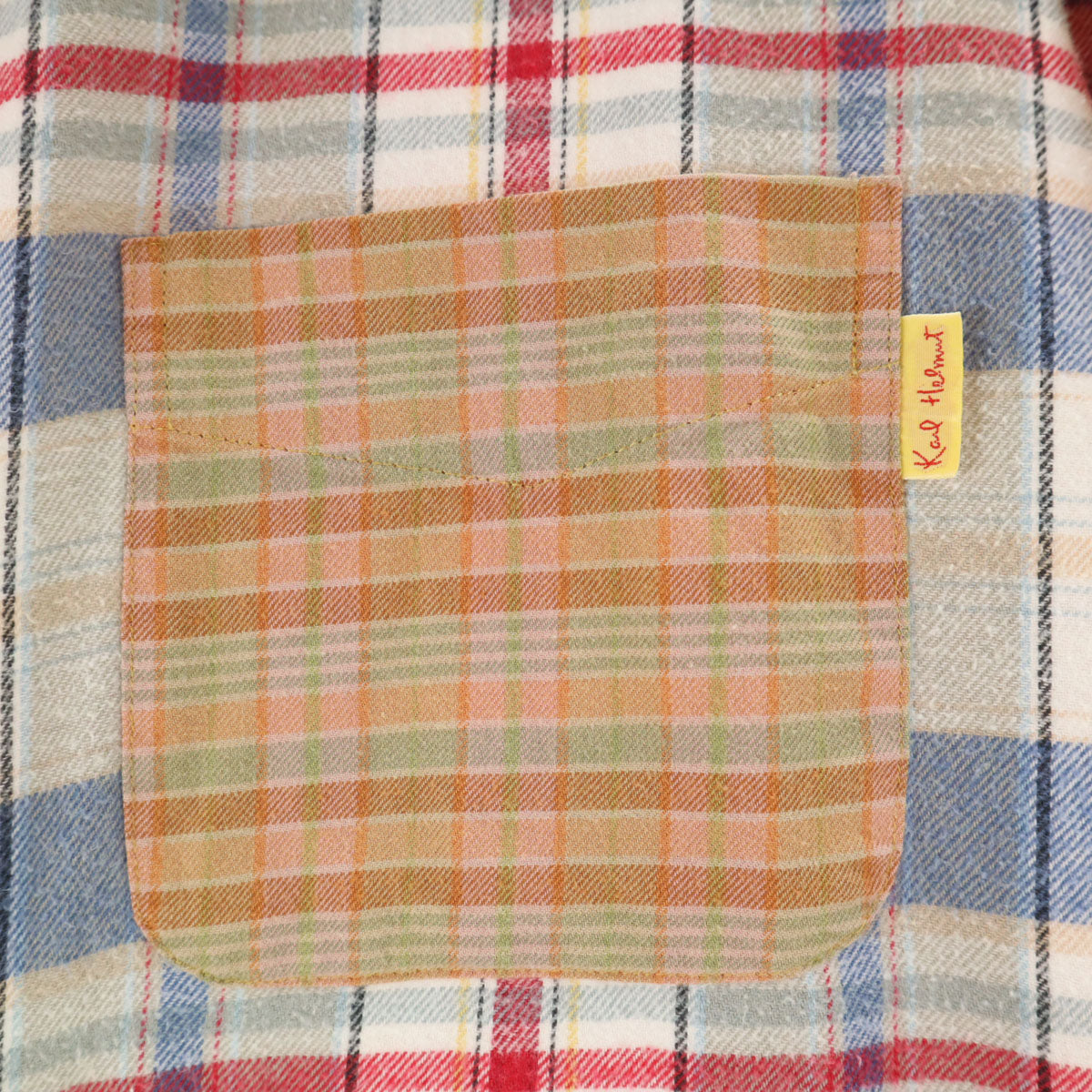 Karl Helmut カールヘルム チェック柄 長袖 シャツ ベージュ メンズ