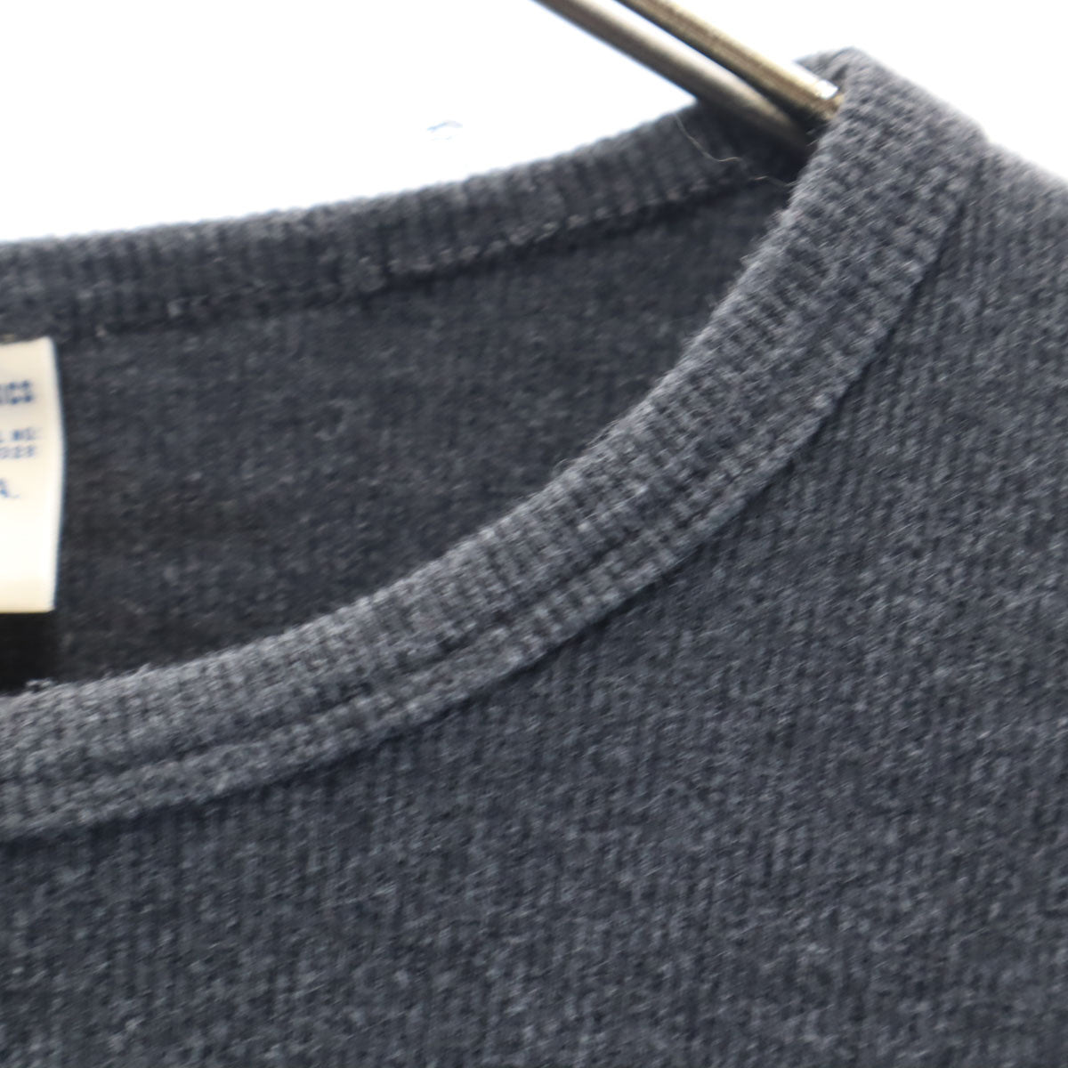 AVIREX アヴィレックス 長袖 クルーネック リブ Tシャツ S チャコールグレー 6153481 メンズ