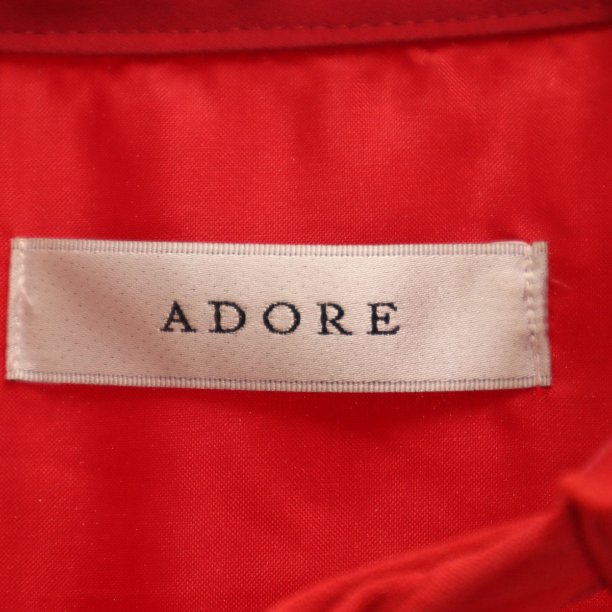 ADORE アドーア 日本製 長袖 ワンピース 36 レッド レディース