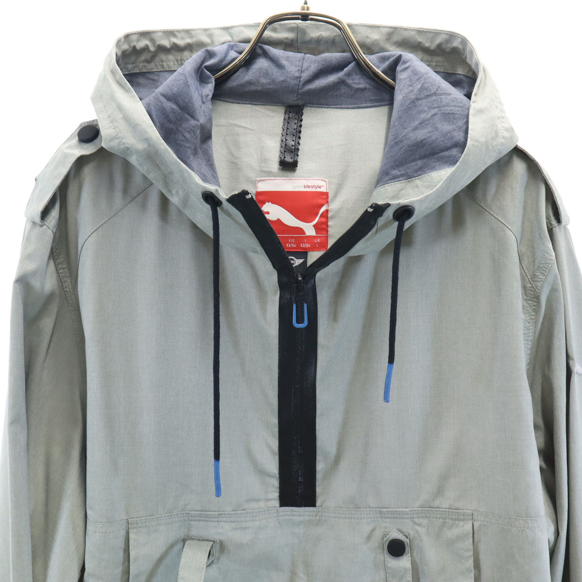 PUMA プーマ ハーフジップ アノラックパーカー L グレー メンズ