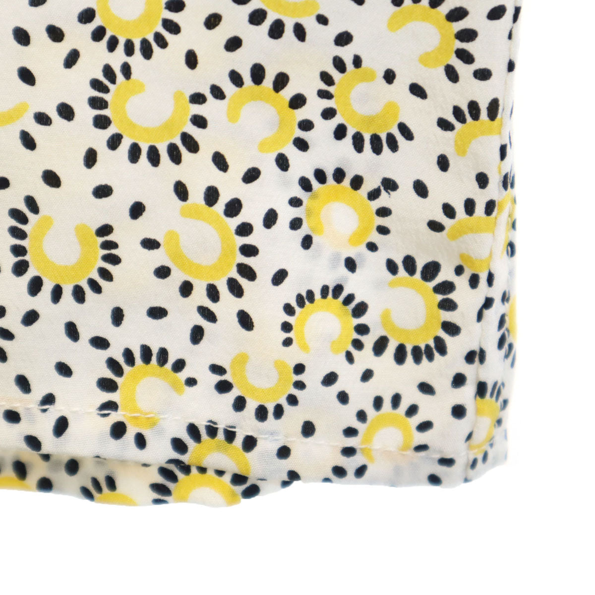 CELINE セリーヌ 90s イタリア製 フィービー期 総柄 長袖 ボウタイ シャツ 38 イエロー レディース