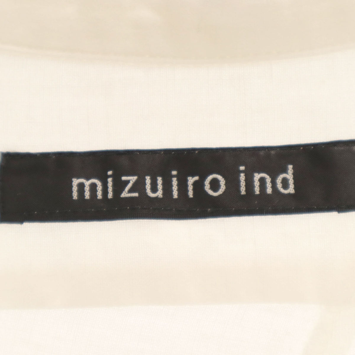 mizuiro ind ミズイロインド 日本製 リネンブレンド 長袖 シャツ ホワイト レディース
