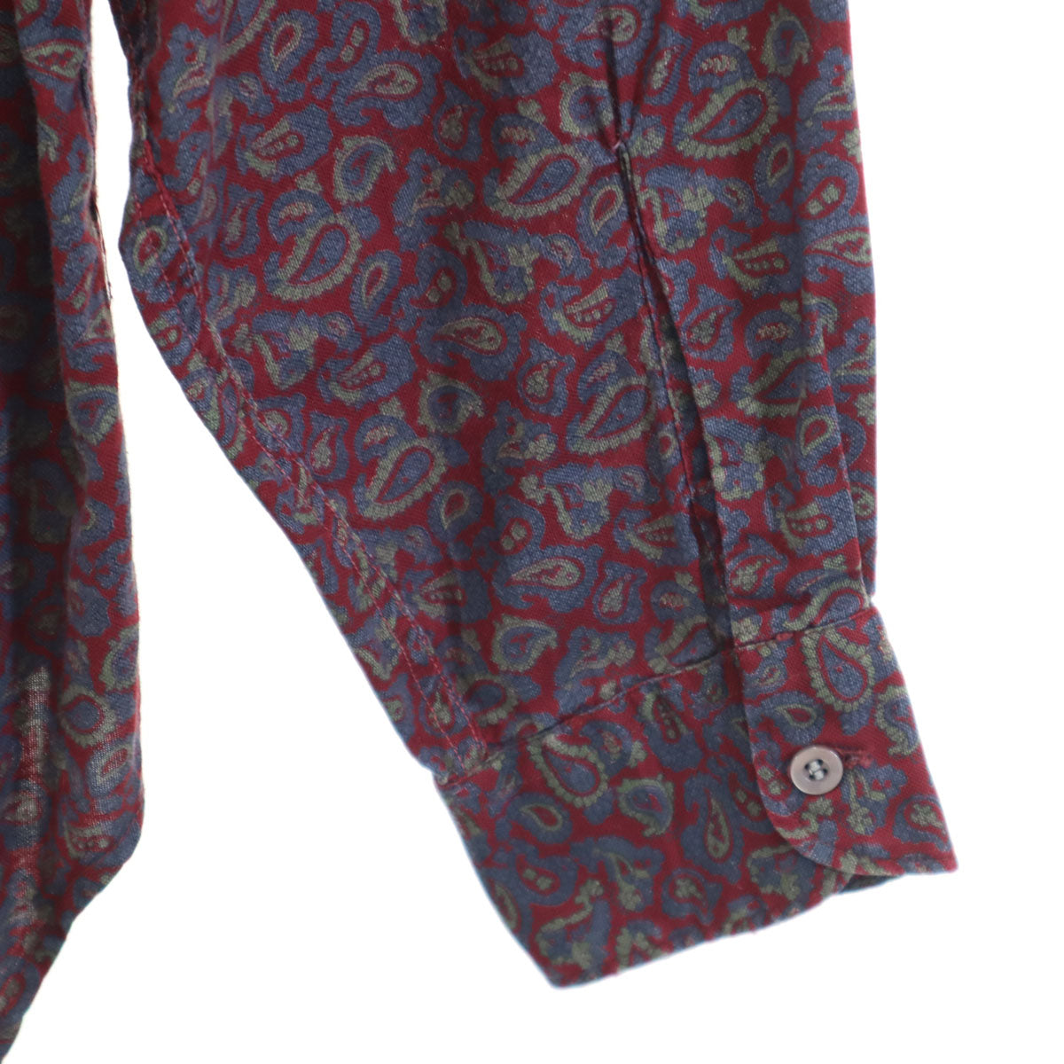 McGregor マクレガー 60s ヴィンテージ USA製 ペイズリー柄 長袖 ボタンダウンシャツ M バーガンディ メンズ