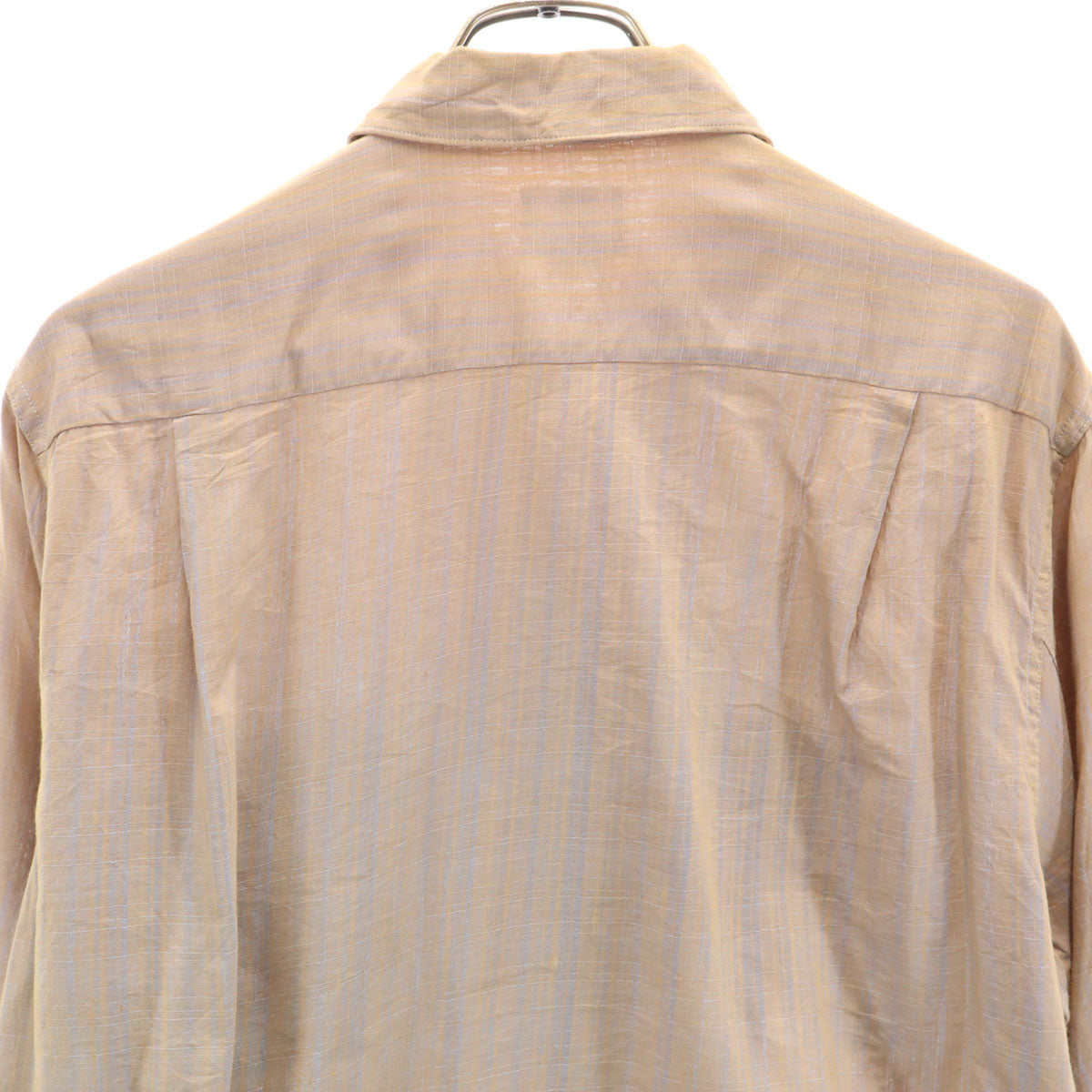 ビーブイディー 60s ヴィンテージ チェック柄 長袖 コットンシャツ M オレンジ メンズ