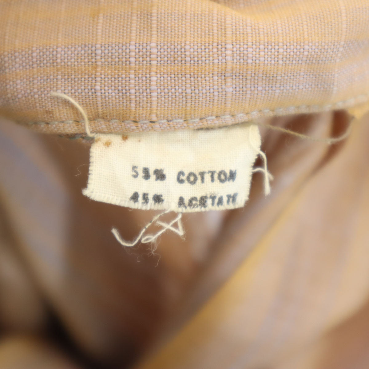 ビーブイディー 60s ヴィンテージ チェック柄 長袖 コットンシャツ M オレンジ メンズ