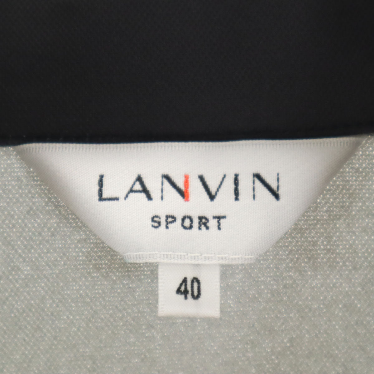 美品 LANVIN SPORT ランバンスポール 半袖 ハーフジップ ポロシャツ 40 ブラック メンズ