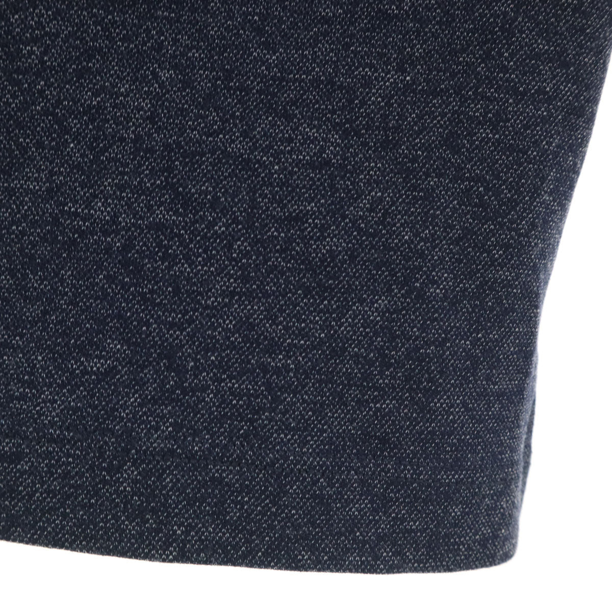 美品 KARL LAGERFELD カールラガーフェルド 半袖 ハーフジップ ポロシャツ XL ネイビー メンズ