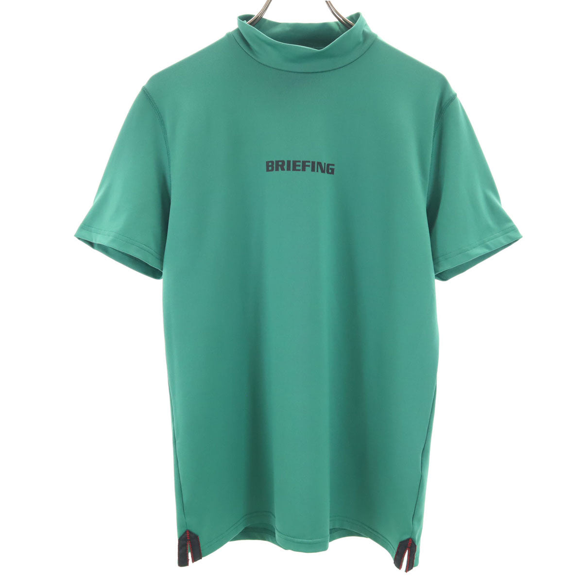 BRIEFING ブリーフィング 日本製 ゴルフ 半袖 モックネック Tシャツ M グリーン メンズ