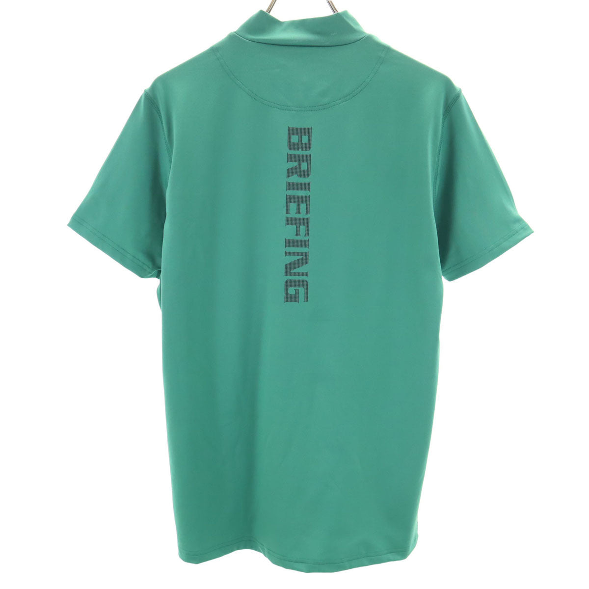 BRIEFING ブリーフィング 日本製 ゴルフ 半袖 モックネック Tシャツ M グリーン メンズ
