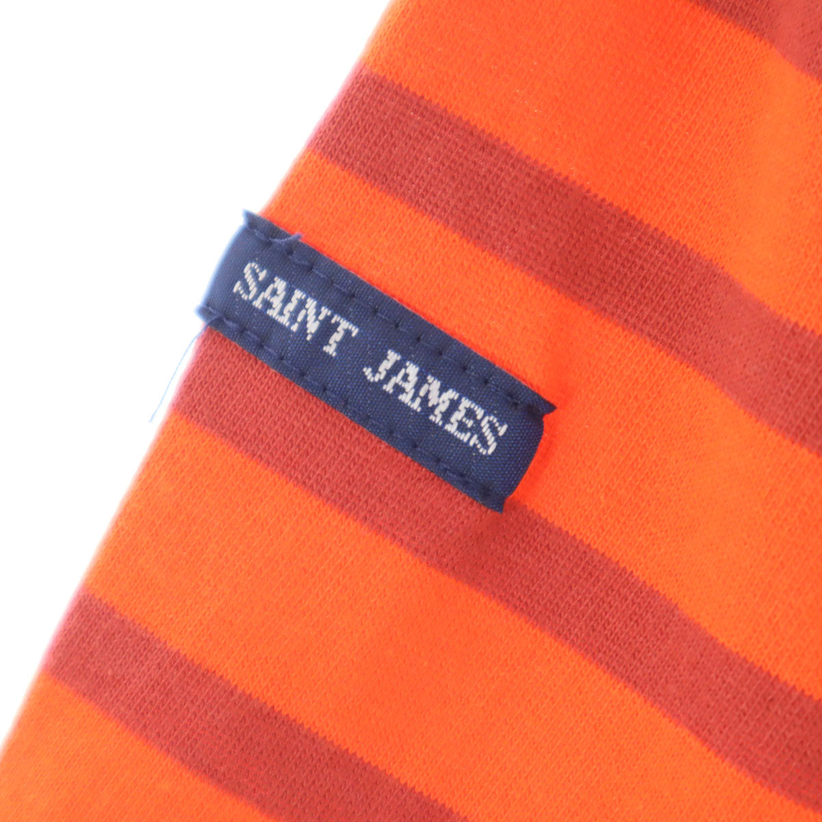未使用 SAINT JAMES セントジェームス フランス製 ボーダー柄 半袖 SUBA ボートネック バスクシャツ M オレンジ メンズ
