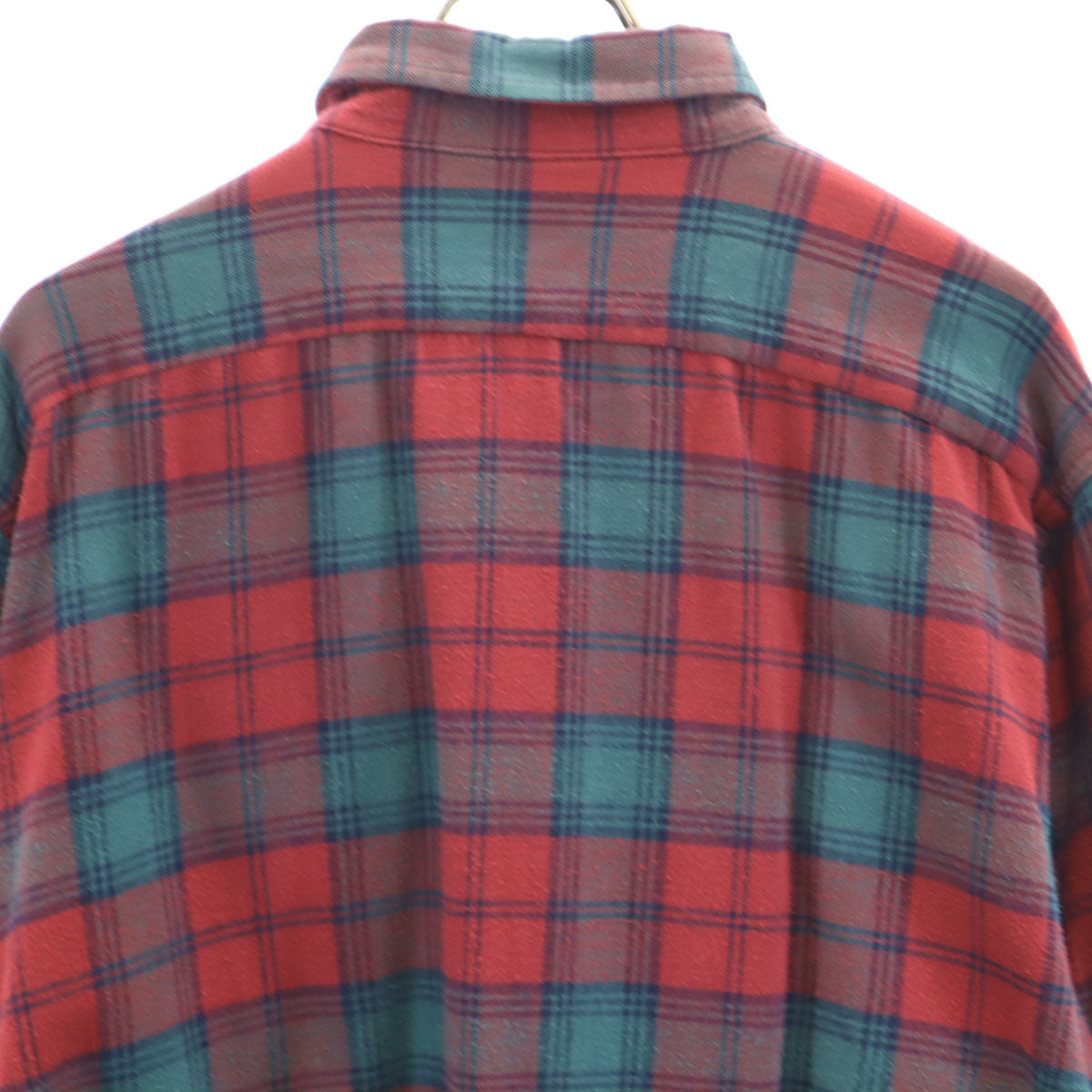 L.L.Bean エルエルビーン 80s ヴィンテージ USA製 チェック柄 長袖 コットンシャツ XL レッド メンズ