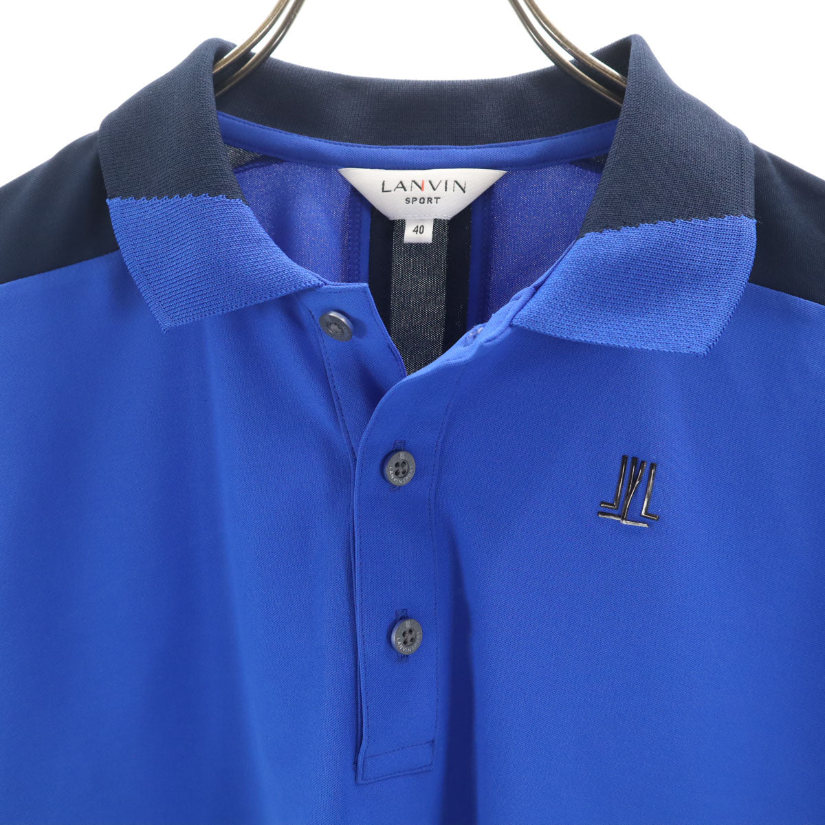 LANVIN SPORT ランバンスポール 半袖 ポロシャツ 40 ブルー メンズ