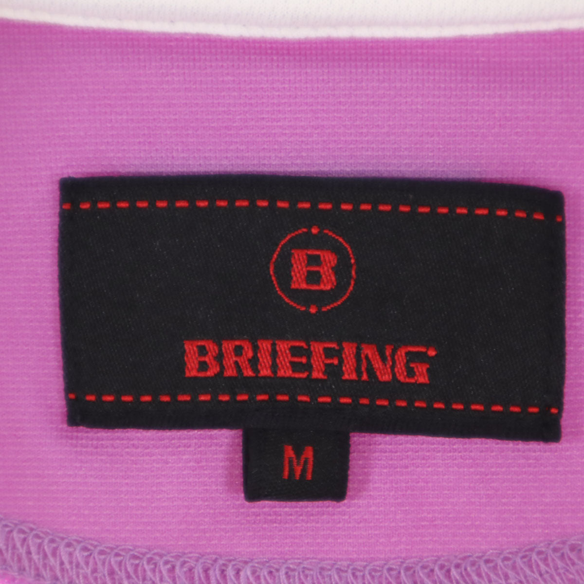 美品 BRIEFING ブリーフィング 日本製 ゴルフ 半袖 ポロシャツ M パープル メンズ