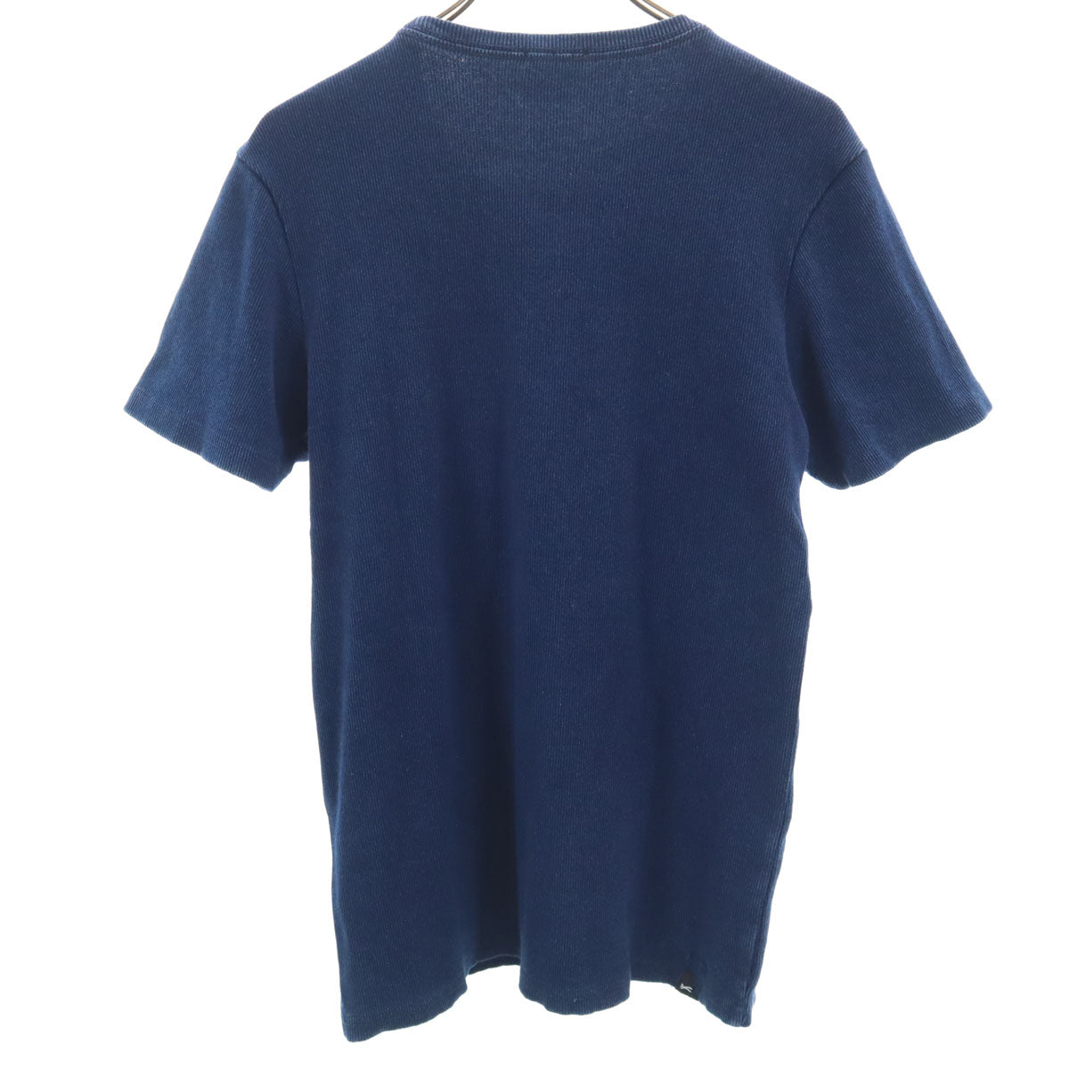 DENHAM デンハム 半袖 インディゴ染め リブ Tシャツ S ネイビー メンズ