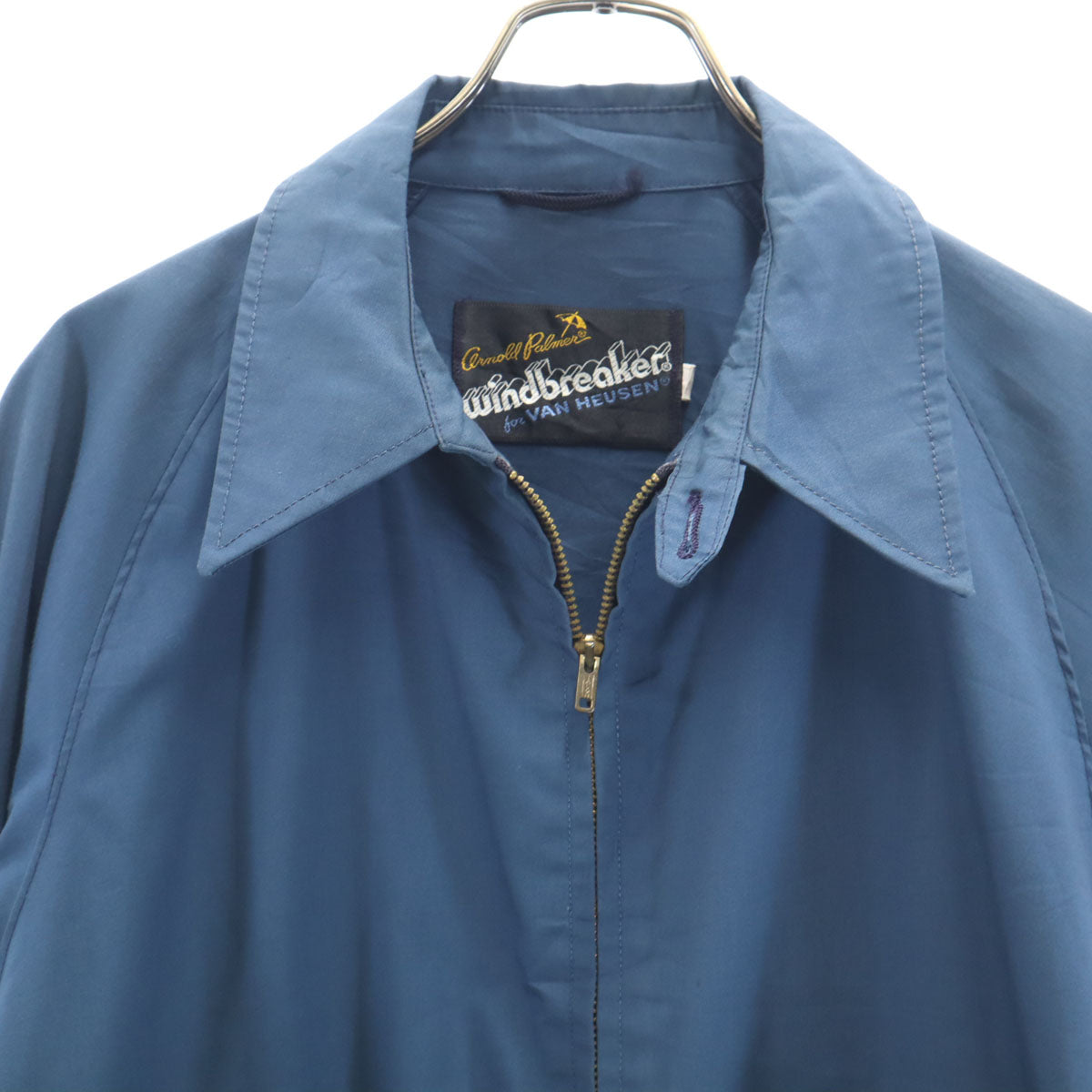 VAN HEUSEN ヴァンヒューゼン 60s 70s ヴィンテージ タロンジップ ユニオンチケット アーノルドパーマー 長袖 ドリズラー ジャケット 42LL ブルー スイングトップ メンズ