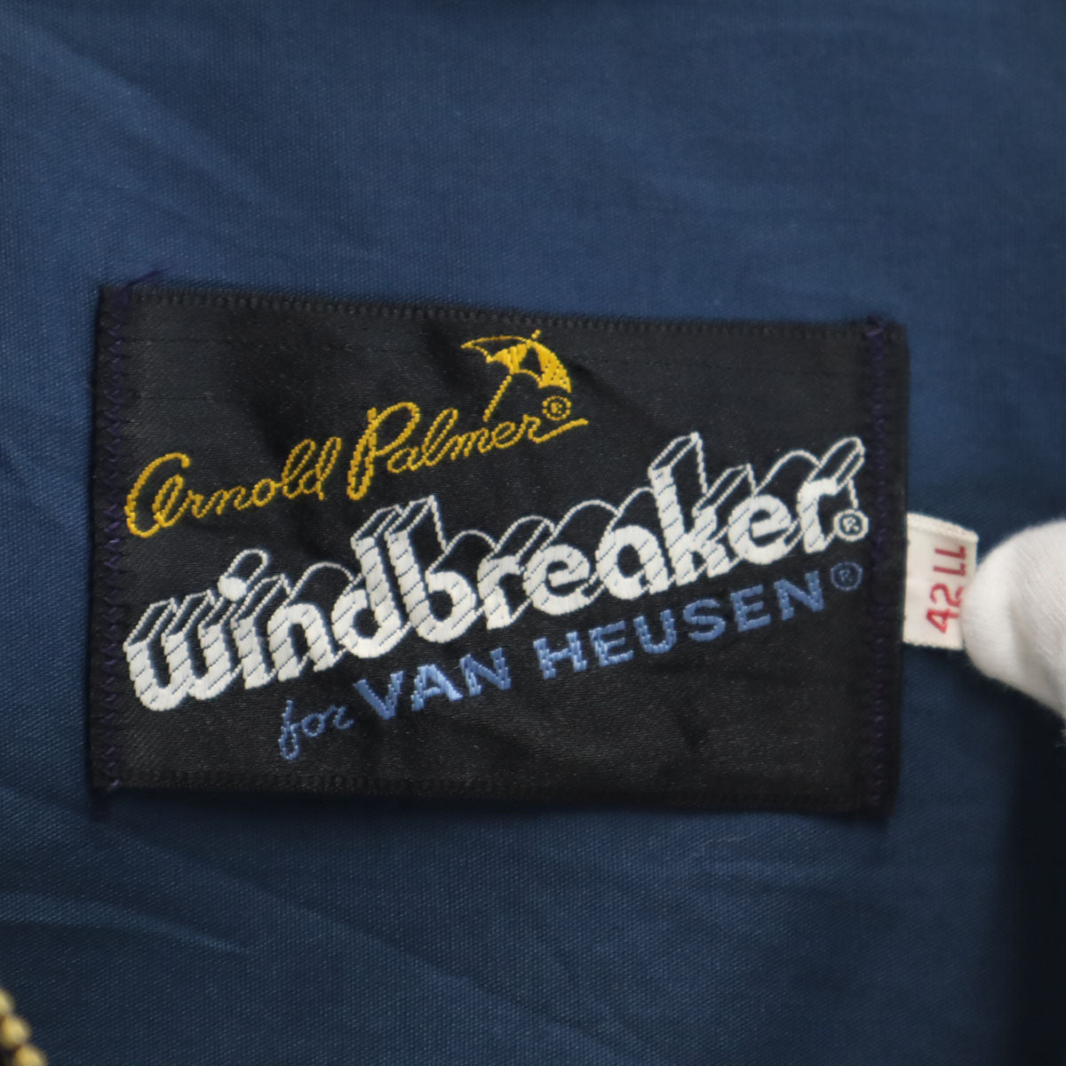 VAN HEUSEN ヴァンヒューゼン 60s 70s ヴィンテージ タロンジップ ユニオンチケット アーノルドパーマー 長袖 ドリズラー ジャケット 42LL ブルー スイングトップ メンズ