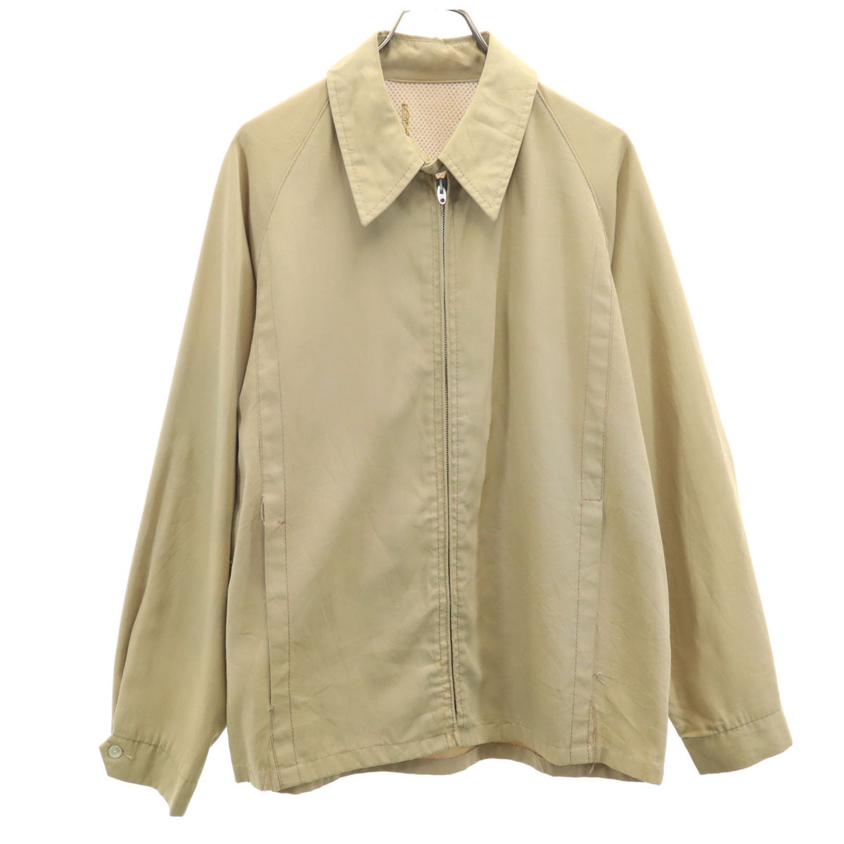 VINTAGE ヴィンテージ 50s 60s Lightningジップ ドリズラー ジャケット ベージュ スイングトップ メンズ
