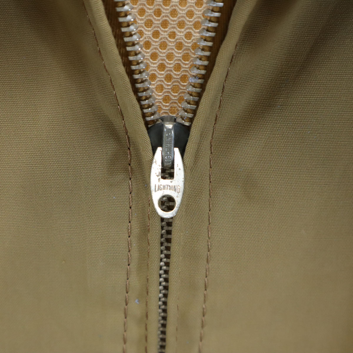 VINTAGE ヴィンテージ 50s 60s Lightningジップ ドリズラー ジャケット ベージュ スイングトップ メンズ