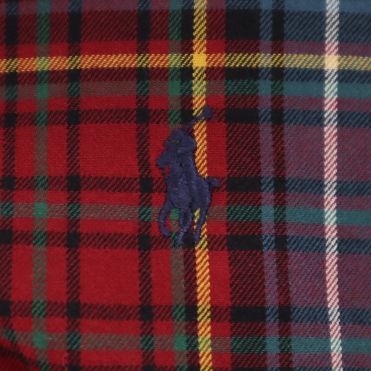 RALPH LAUREN ラルフローレン チェック柄 長袖 ボタンダウンシャツ L レッド メンズ
