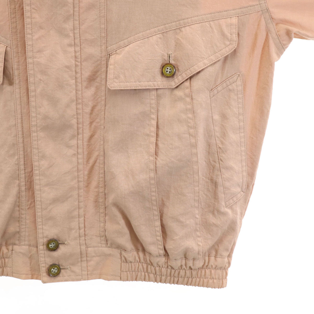 courreges クレージュ リネンブレンド 日本製 ジャケット L オレンジ系 homme メンズ