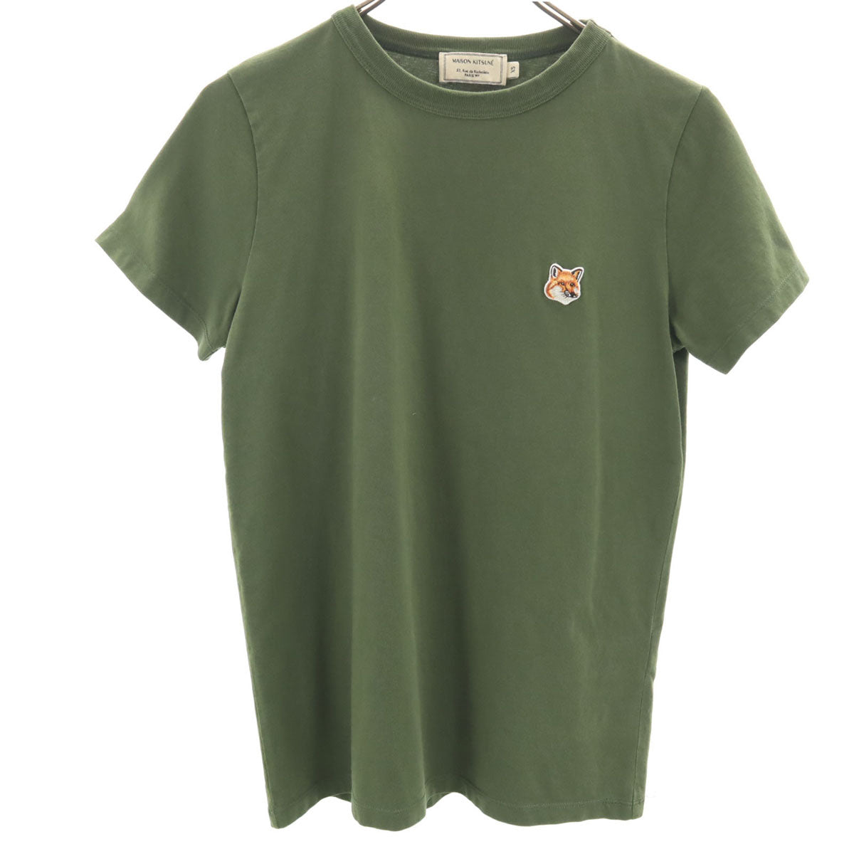 MAISON KITSUNE メゾンキツネ ポルトガル製 半袖 Tシャツ XS カーキ レディース