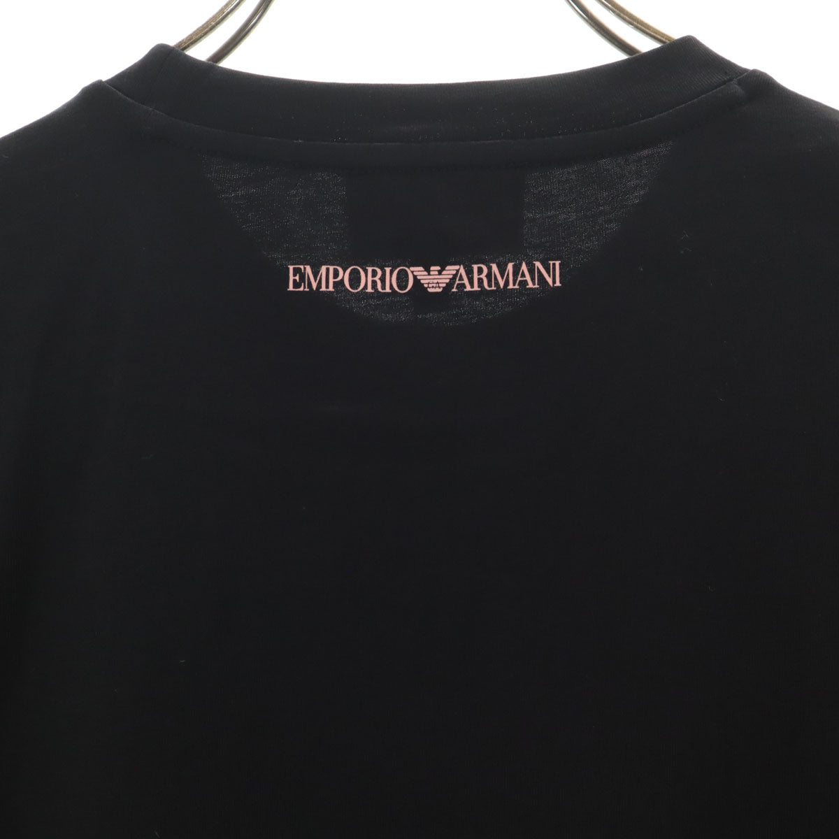 美品 Emporio Armani エンポリオアルマーニ ポルトガル製 半袖 Tシャツ S ブラック レディース