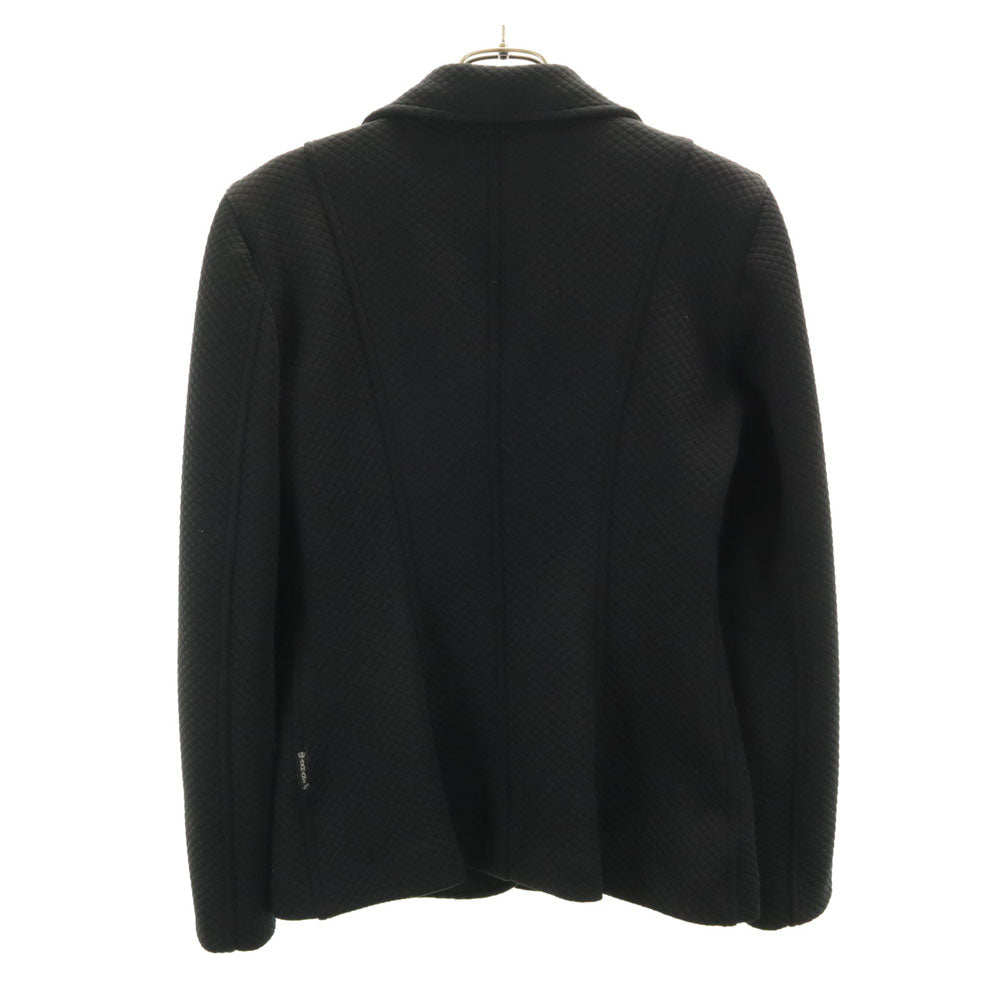 ARMANI JEANS アルマーニジーンズ 90s オールド キルティング テーラードジャケット 40 チャコールブラック ブレザー レディース