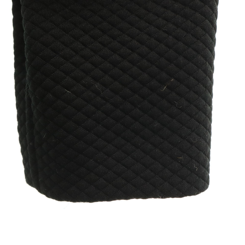 ARMANI JEANS アルマーニジーンズ 90s オールド キルティング テーラードジャケット 40 チャコールブラック ブレザー レディース