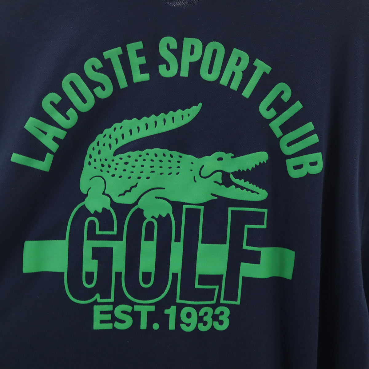 未使用 LACOSTE SPORT ラコステスポーツ バックロゴ 長袖 ポロシャツ XXL ネイビー メンズ