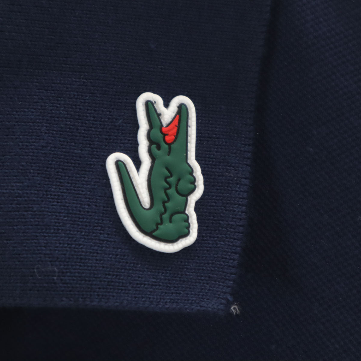 未使用 LACOSTE SPORT ラコステスポーツ バックロゴ 長袖 ポロシャツ XXL ネイビー メンズ