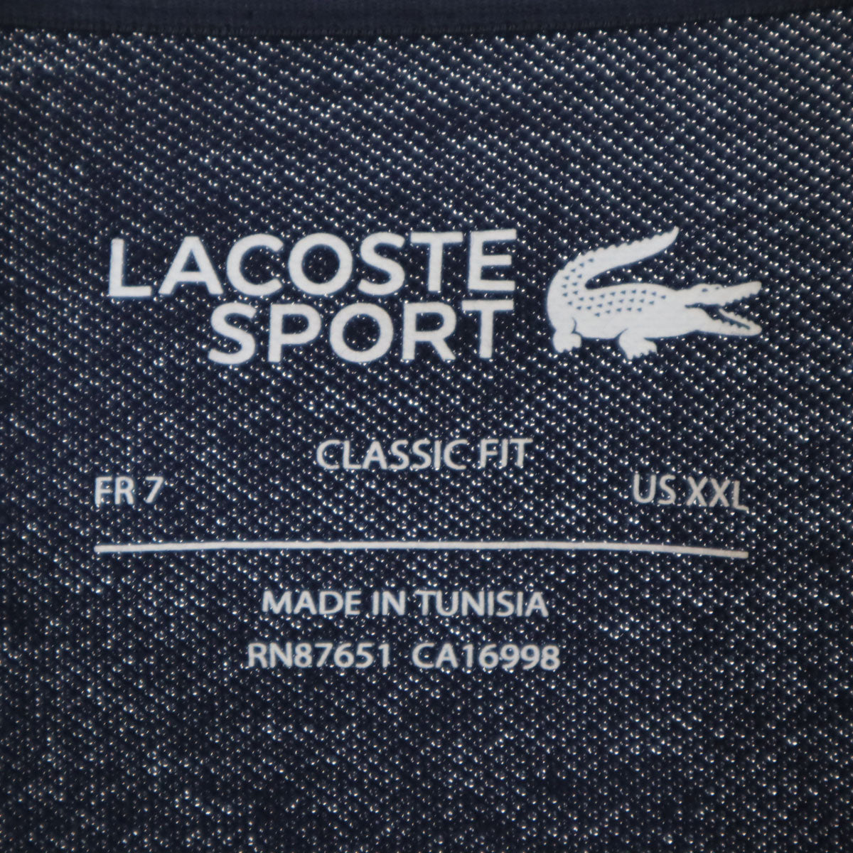 未使用 LACOSTE SPORT ラコステスポーツ バックロゴ 長袖 ポロシャツ XXL ネイビー メンズ