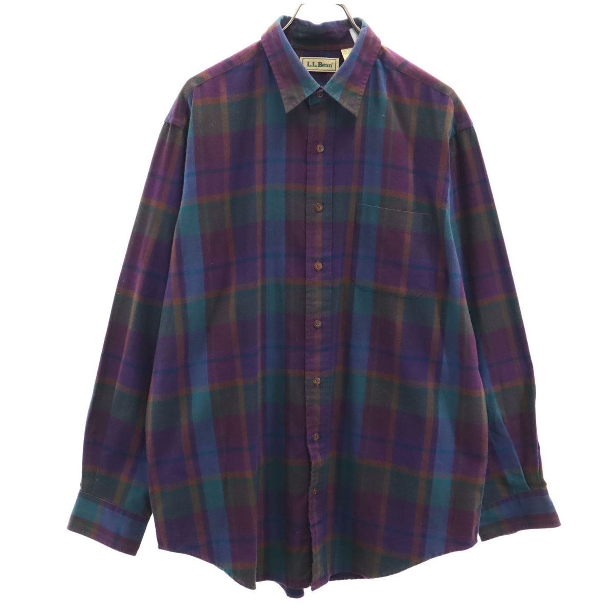 L.L.Bean エルエルビーン 80s ヴィンテージ チャック柄 長袖 シャツ L アウトドア メンズ