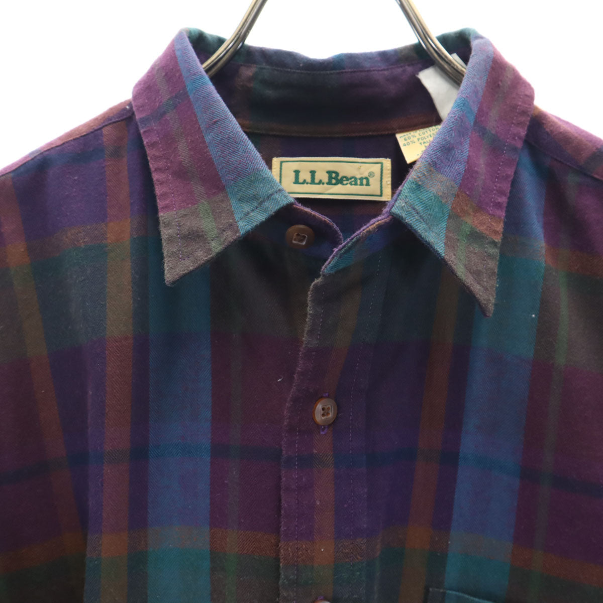 L.L.Bean エルエルビーン 80s ヴィンテージ チャック柄 長袖 シャツ L アウトドア メンズ