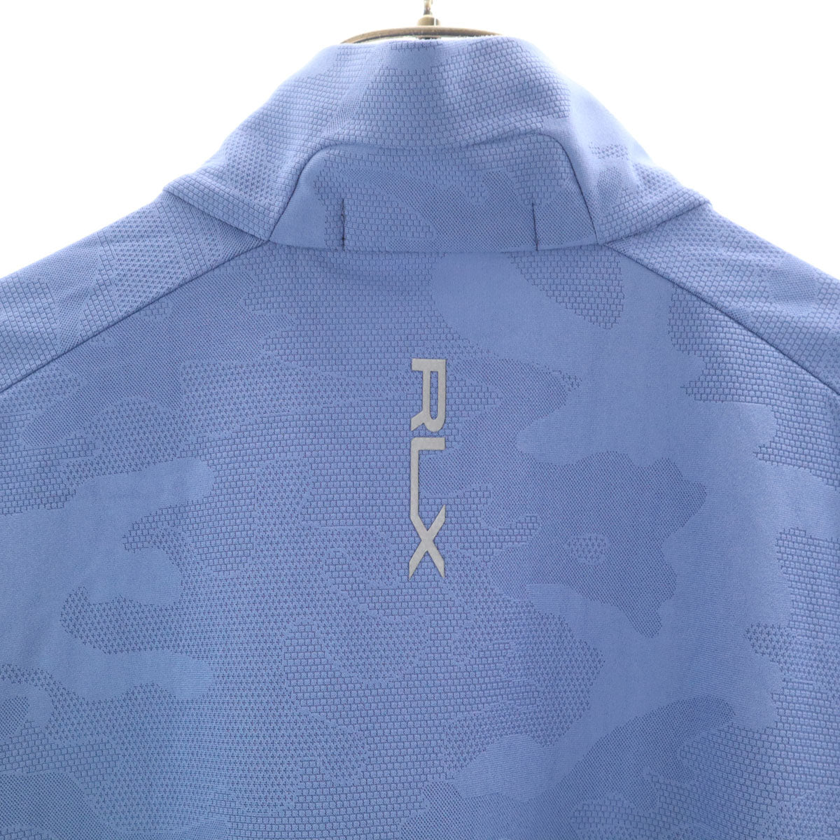 RLX RALPH LAUREN アールエルエックス ラルフローレン カモフラ柄 ゴルフ 長袖 ハーフジップ ウェア M ブルー 迷彩 メンズ
