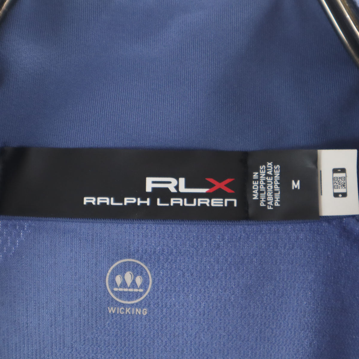 RLX RALPH LAUREN アールエルエックス ラルフローレン カモフラ柄 ゴルフ 長袖 ハーフジップ ウェア M ブルー 迷彩 メンズ