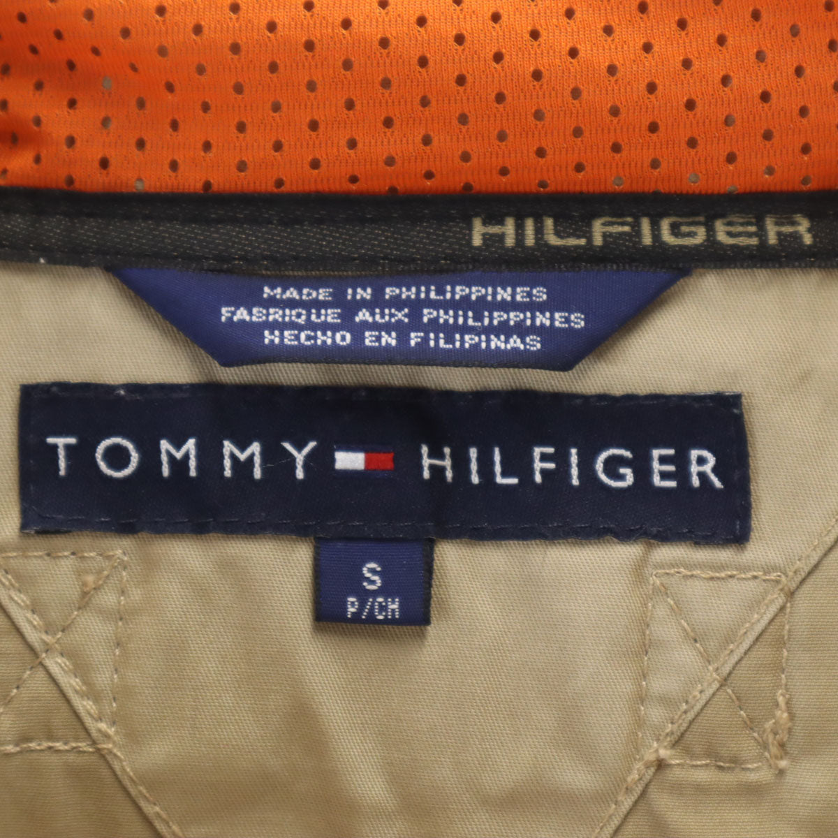 TOMMY HILFIGER トミーヒルフィガー ハーフジップ ジャケット S ベージュ プルオーバー メンズ