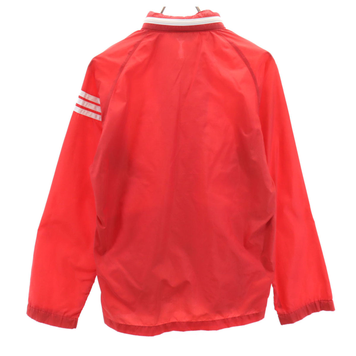 adidas アディダス 70s ヴィンテージ デサント製 トレフォイルロゴ刺繍 ナイロンジャケット M 赤 メンズ