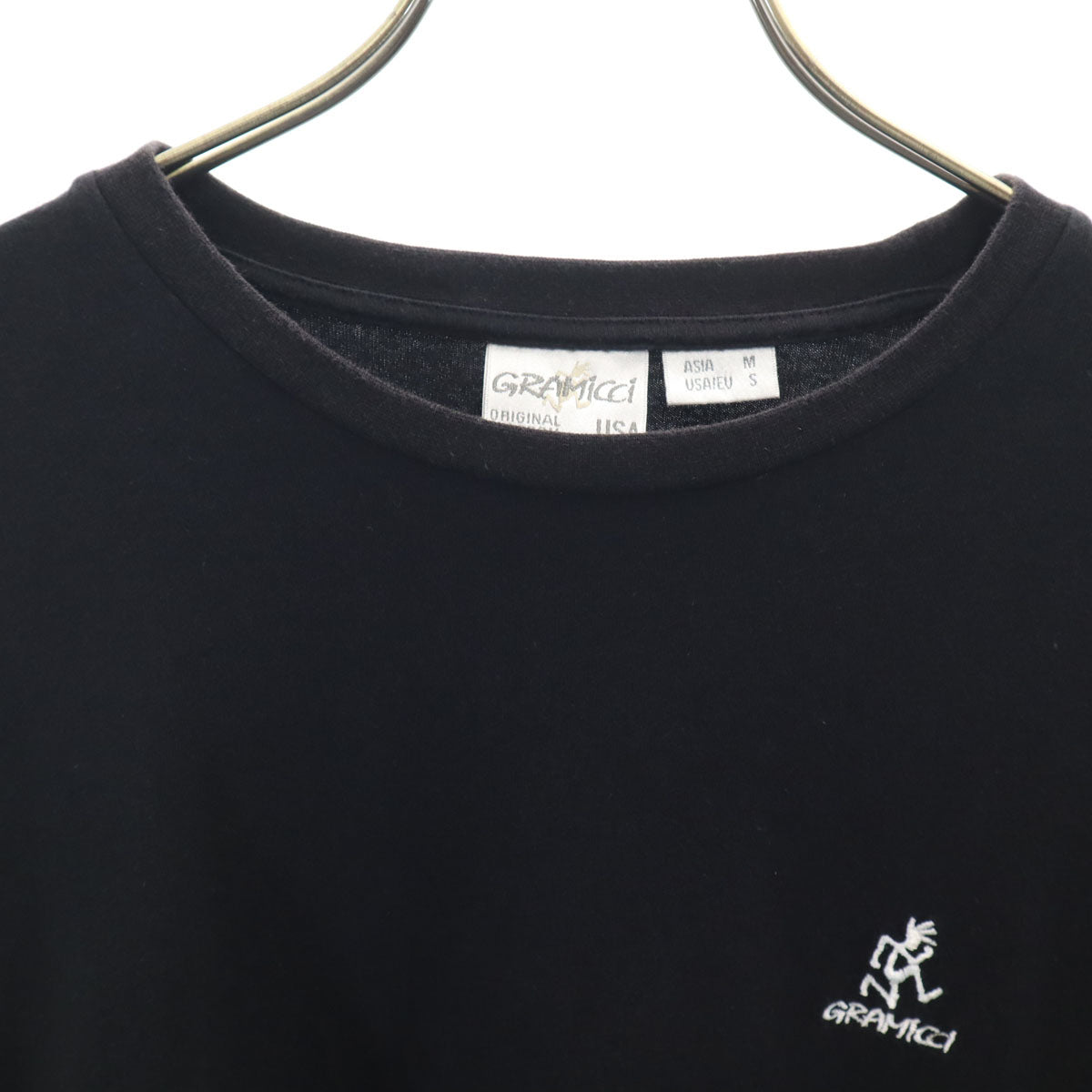 Gramicci グラミチ バックロゴ 長袖 Tシャツ M ブラック ロンT アウトドア メンズ